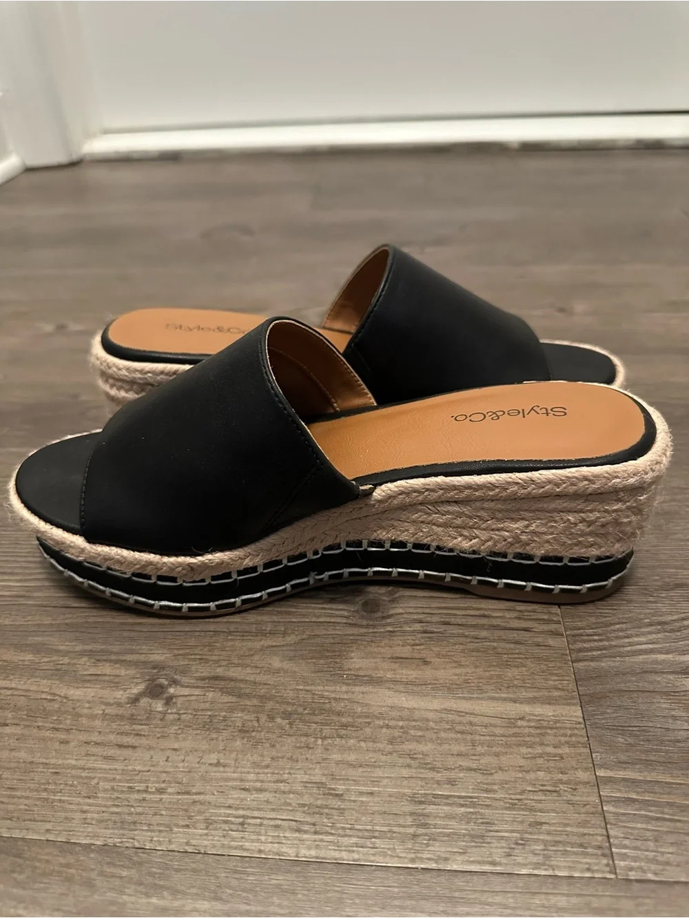 ❤️ Black STYLE & CO Hayess Espadrille - Size 6.5